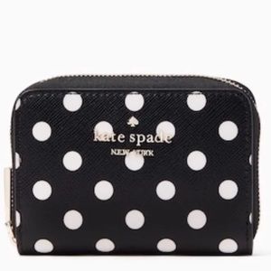 Kate spade, polka dot zip card wallet.